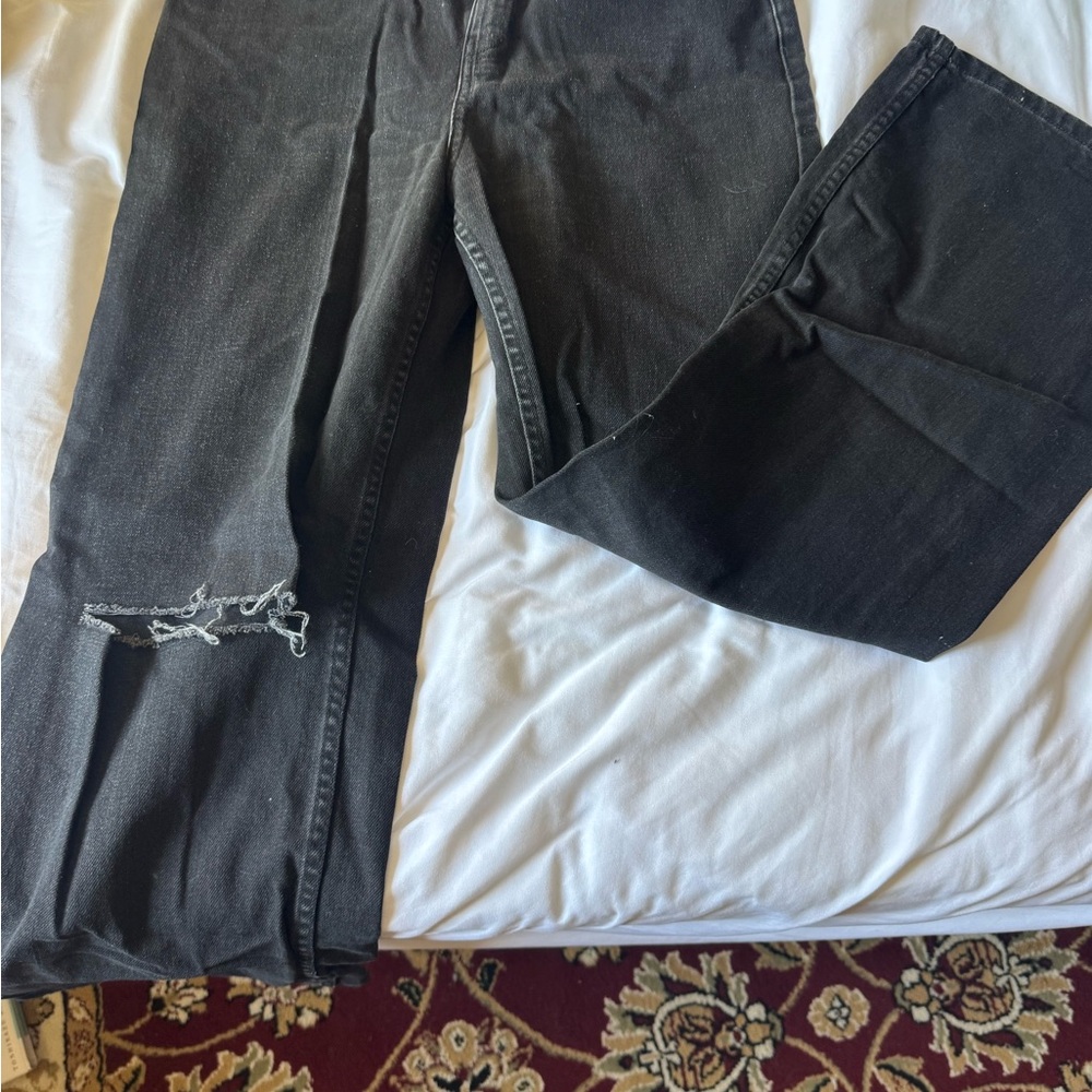 ASOS design black wide leg jeans